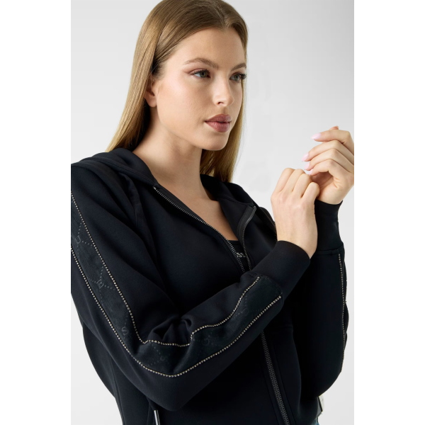Felpa da donna GUESS W6YQ16 K4354 New Hooded Scuba