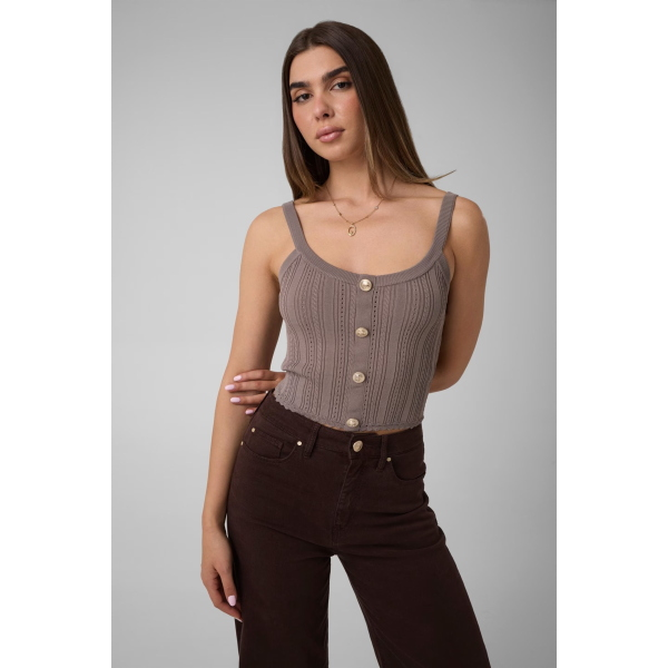 Top in maglia da donna GUESS W6YR25 Z0972 Carmen
