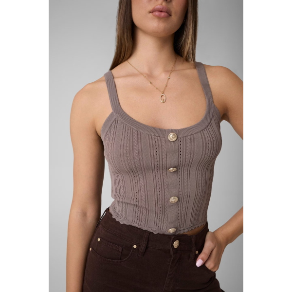 Top in maglia da donna GUESS W6YR25 Z0972 Carmen