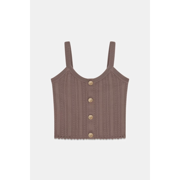 Top in maglia da donna GUESS W6YR25 Z0972 Carmen