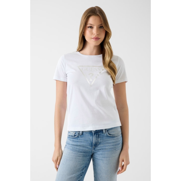 T-Shirt da donna GUESS W6YI14 K3855 Triangle