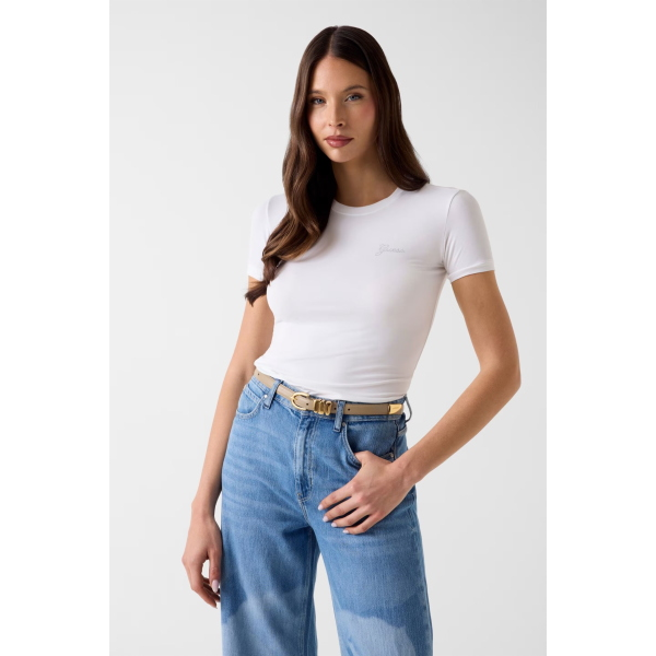 T-Shirt da donna GUESS W6YI12 K3751 Mini Logo