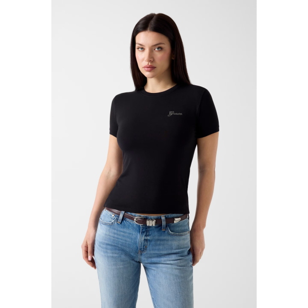 T-Shirt da donna GUESS W6YI12 K3751 Mini Logo