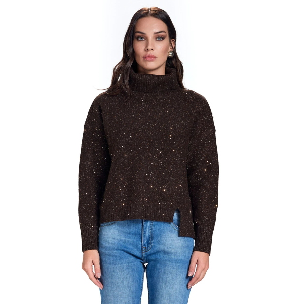 Pullover da donna TAKE TWO DT03313 dolcevita lurex