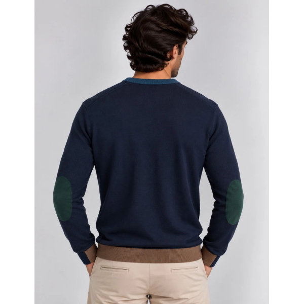 Pullover da uomo FRED MELLO 15MG con toppe