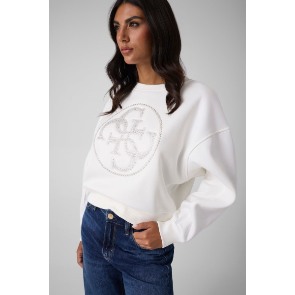 Felpa da donna GUESS W6BQ13 K6059 4G Logo