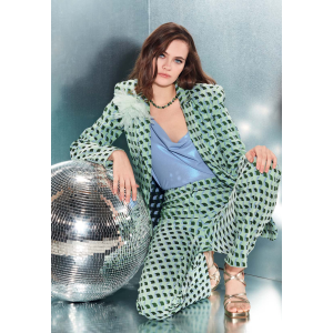 Pantalone da donna OPERA' 51044 jacquard green print