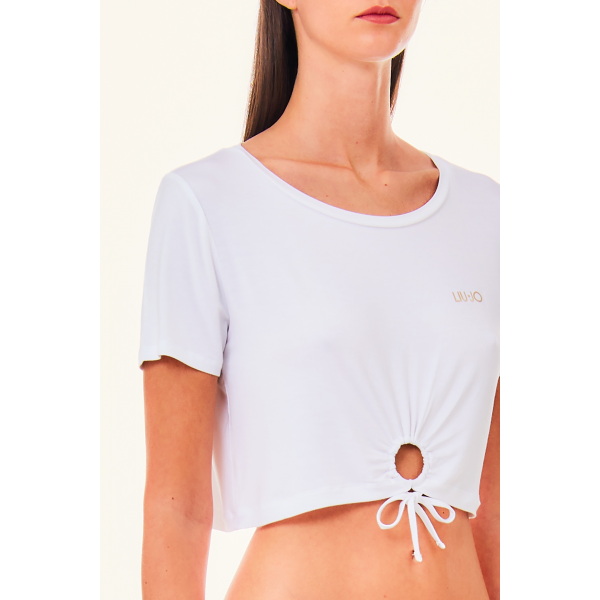 T-Shirt da donna LIU JO VA4107 JS360 cropped