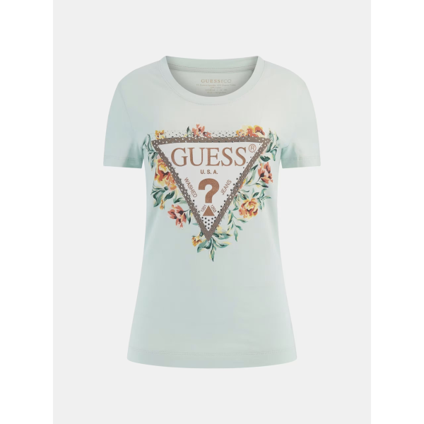 T-Shirt da donna GUESS W4GI24 J1314 Triangle Flowers