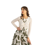 Cardigan da donna LOLITA LO25122 crop lavorazione a scaglie