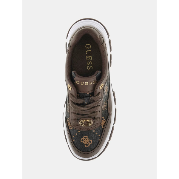 Sneakers da donna GUESS FLFBRT PEL12 BROWN Berrett2