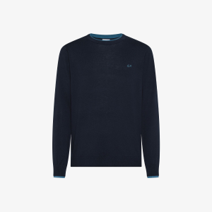 Pullover da uomo SUN68 K36109 doppio bordino