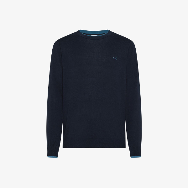 Pullover da uomo SUN68 K36109 doppio bordino