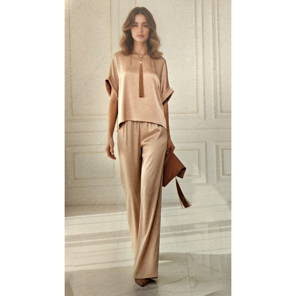 Pantalone da donna OPERA' 51444 in double satin