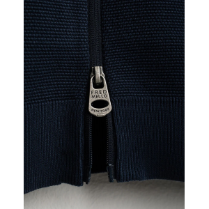 Cardigan zip da uomo FRED MELLO 03MZ in punto piquet