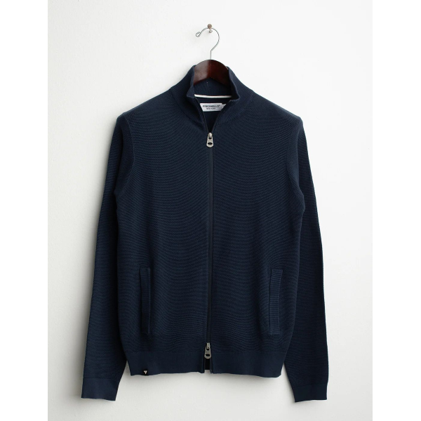 Cardigan zip da uomo FRED MELLO 03MZ in punto piquet