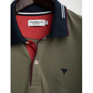 Polo da uomo FRED MELLO 19QU color block