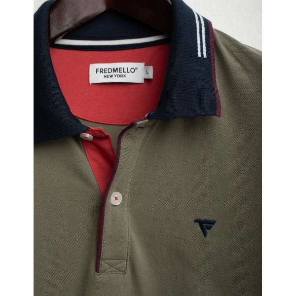 Polo da uomo FRED MELLO 19QU color block