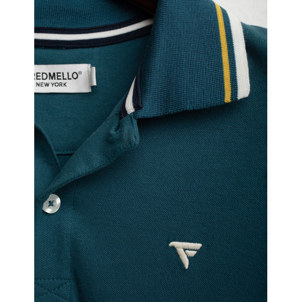Polo da uomo FRED MELLO 07QU con righe a contrasto