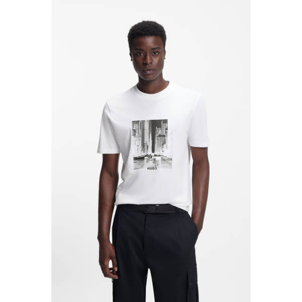 T-Shirt da uomo HUGO Deyss stampa city