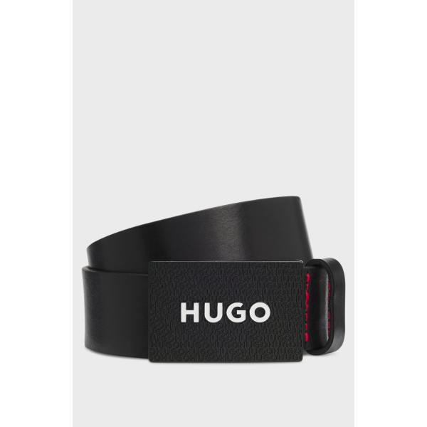 Cintura da uomo HUGO Gilao-Z_Sz35 001 fibbia strutturata con logo