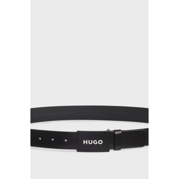 Cintura da uomo HUGO Gilao-Z_Sz35 001 fibbia strutturata con logo