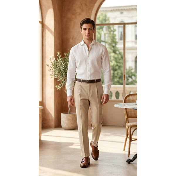 Pantalone da uomo OFFICINA SARTORIALE Dubai Scuba in punto milano