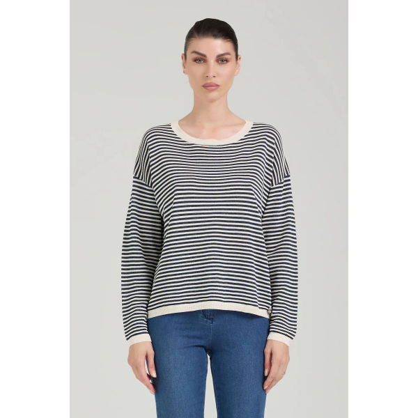 Pullover da donna TAKE TWO DK04046 a righe lurex