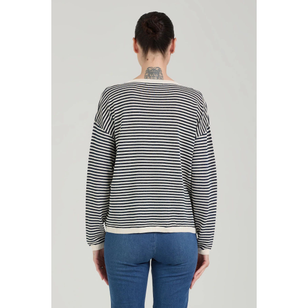 Pullover da donna TAKE TWO DK04046 a righe lurex
