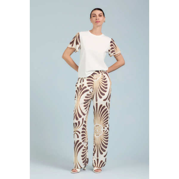 Pantalone da donna TAKE TWO DK02739 a fantasia