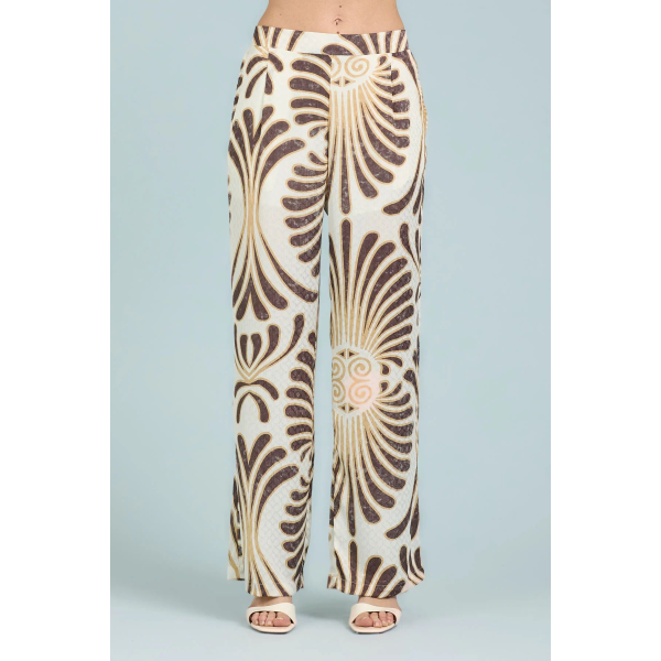 Pantalone da donna TAKE TWO DK02739 a fantasia