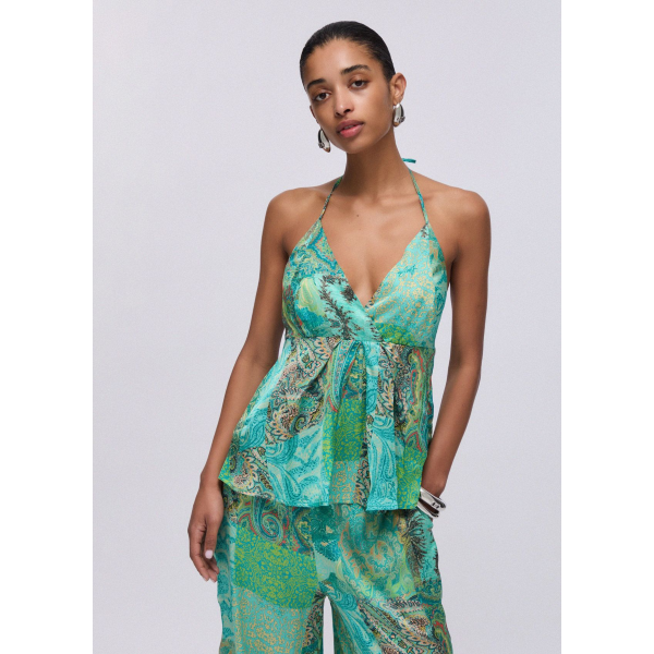 Canotta da donna LIU JO VA6115 TS124 stampa cashmere 