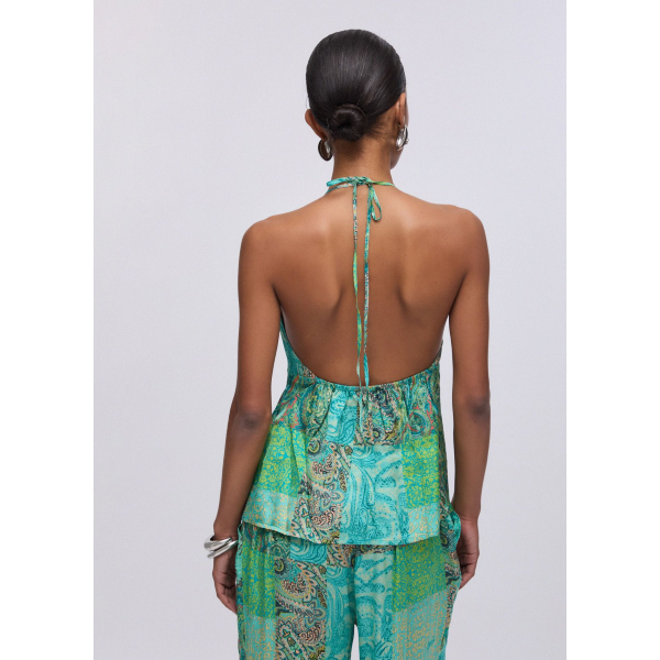 Canotta da donna LIU JO VA6115 TS124 stampa cashmere 