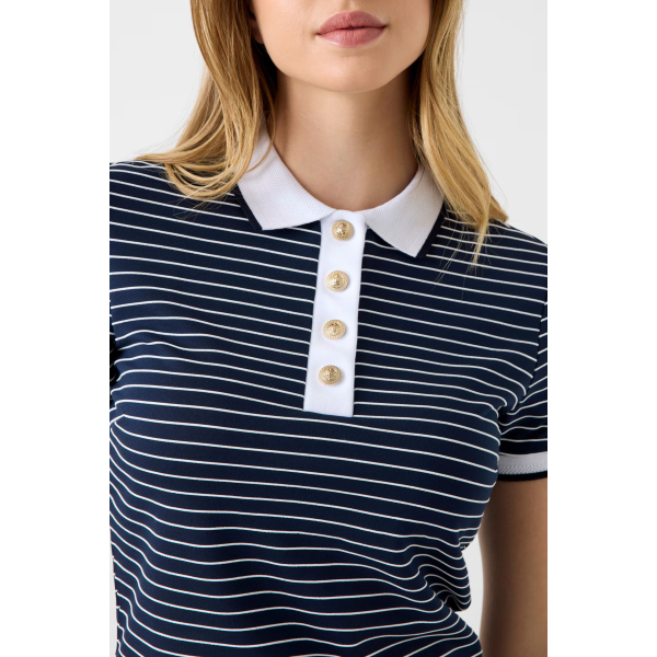Polo da donna GUESS W6GP17 K2946 Alphonsine Striped