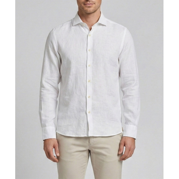 Camicia da uomo MARKUP MK13003 in lino con collo francese