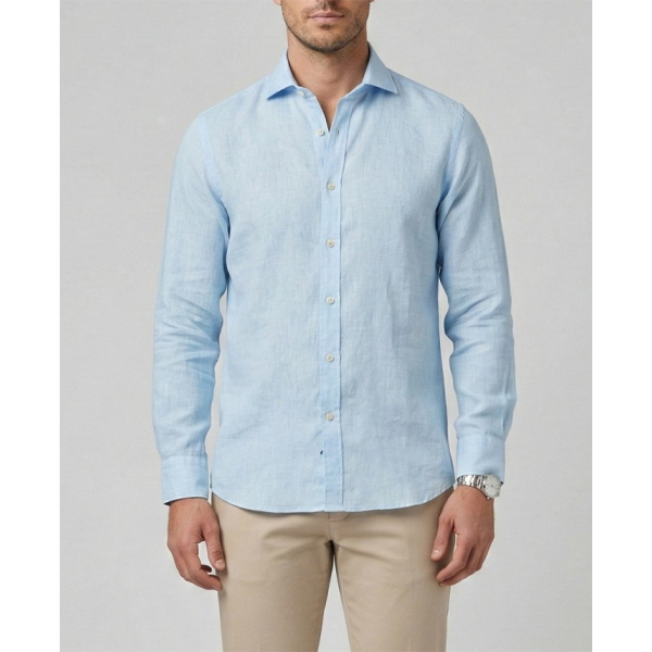Camicia da uomo MARKUP MK13003 in lino con collo francese