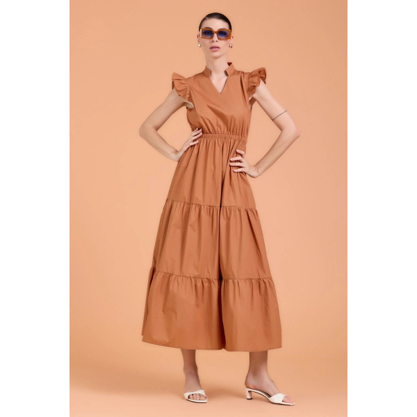 Abito da donna TAKE TWO DK02701 con rouches spalle